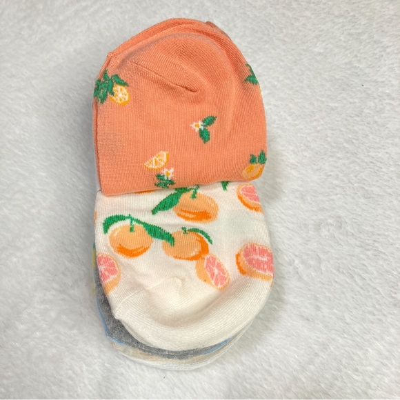 NWT Old Navy Novelty Ankle Socks 6-Pack — Citrus Fruits - Picture 4 of 5